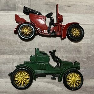 Vintage Sexton Wall Hanging Cars Metal Décor Plaque Antique 1977 Motor Car USA